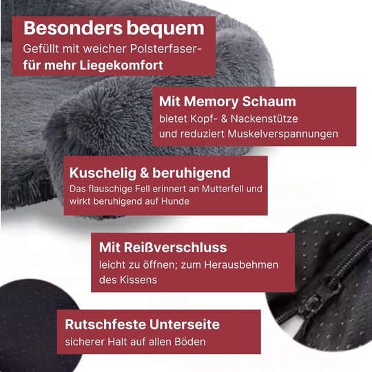 Hundebett mit hohem Rand I Hundebett waschbar I Hundebett Auto I Hundebett für Kofferraum I Hundebett Auto Rücksitz I Hundebett wasserdicht & schmutzabweisend