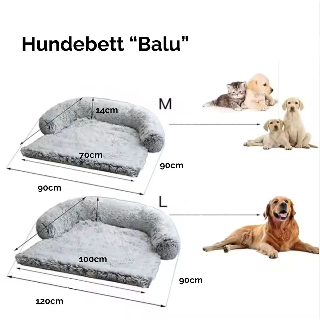 Hundebett "Balu" wasserdicht & waschbar – mit hohem Rand für Auto & Sofa