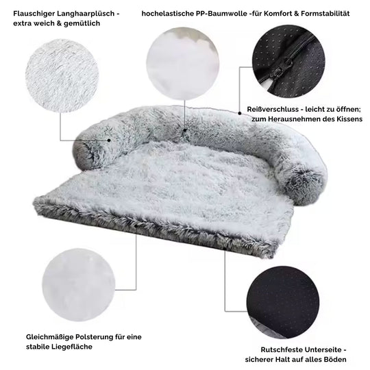 Hundebett "Balu" wasserdicht & waschbar – mit hohem Rand für Auto & Sofa