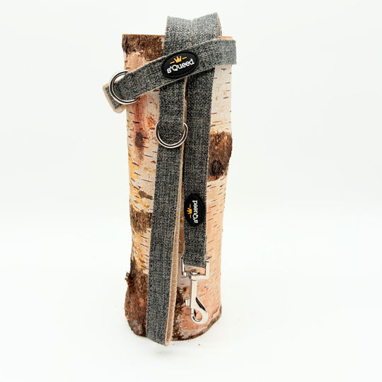 Hundehalsband-Set "Hempy" - Halsband + Leine + gravierte Hundemarke