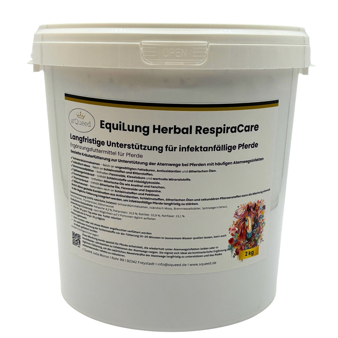 EquiLung Herbal RespiraCare Hustenkräuter für Pferde – zur langfristigen Unterstützung infektanfälliger Pferde