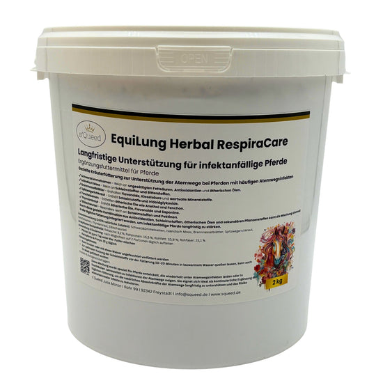 EquiLung Herbal RespiraCare Hustenkräuter für Pferde – zur langfristigen Unterstützung infektanfälliger Pferde