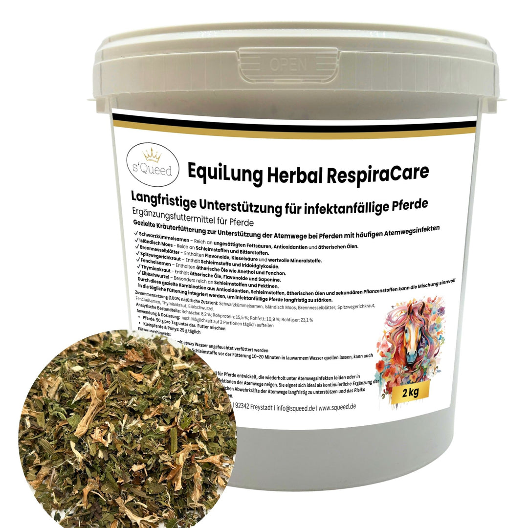 EquiLung Herbal RespiraCare Hustenkräuter für Pferde zur Langzeitfütterung
