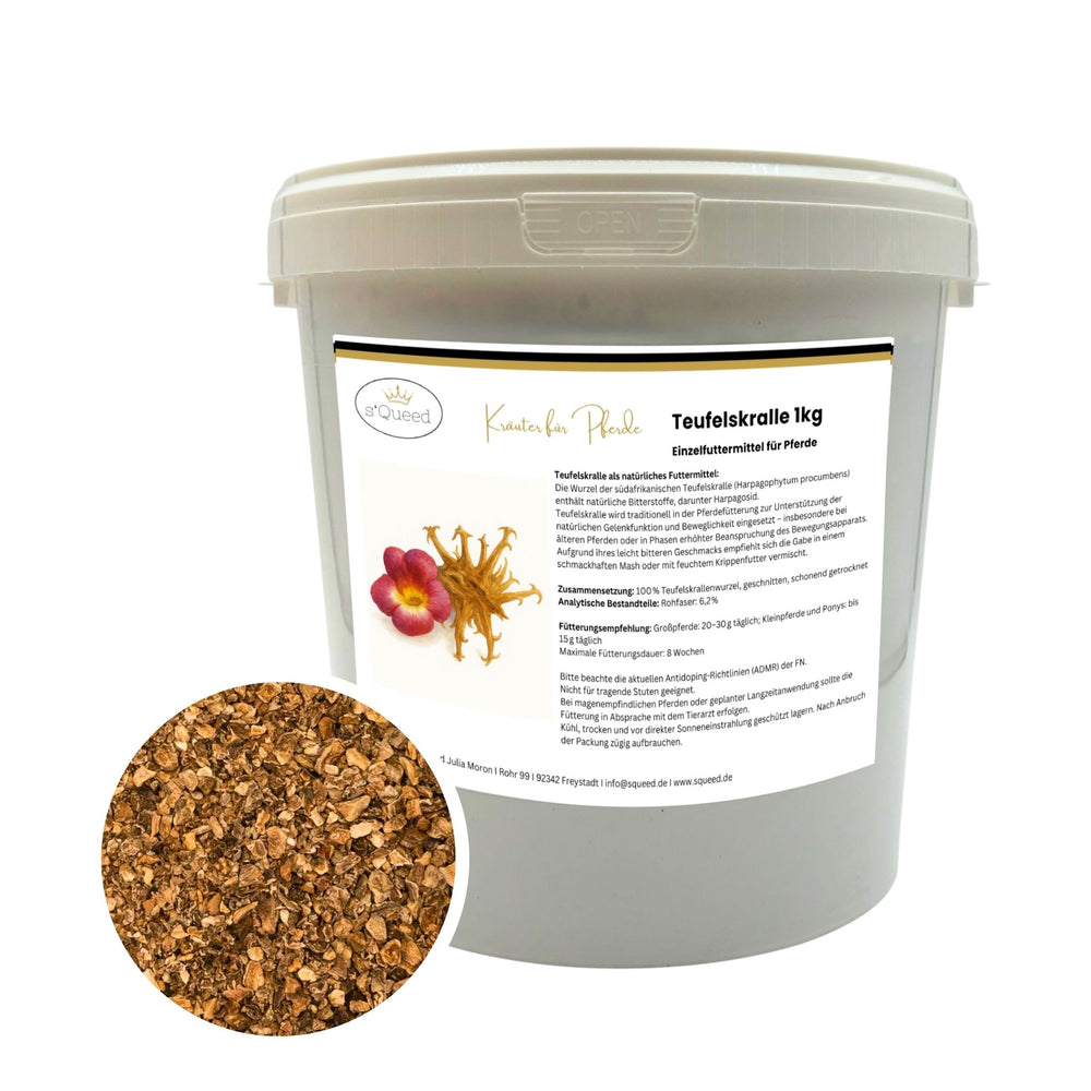 Teufelskralle 1kg + Weidenrinde 1kg + Ingwerpulver 1kg für Pferde