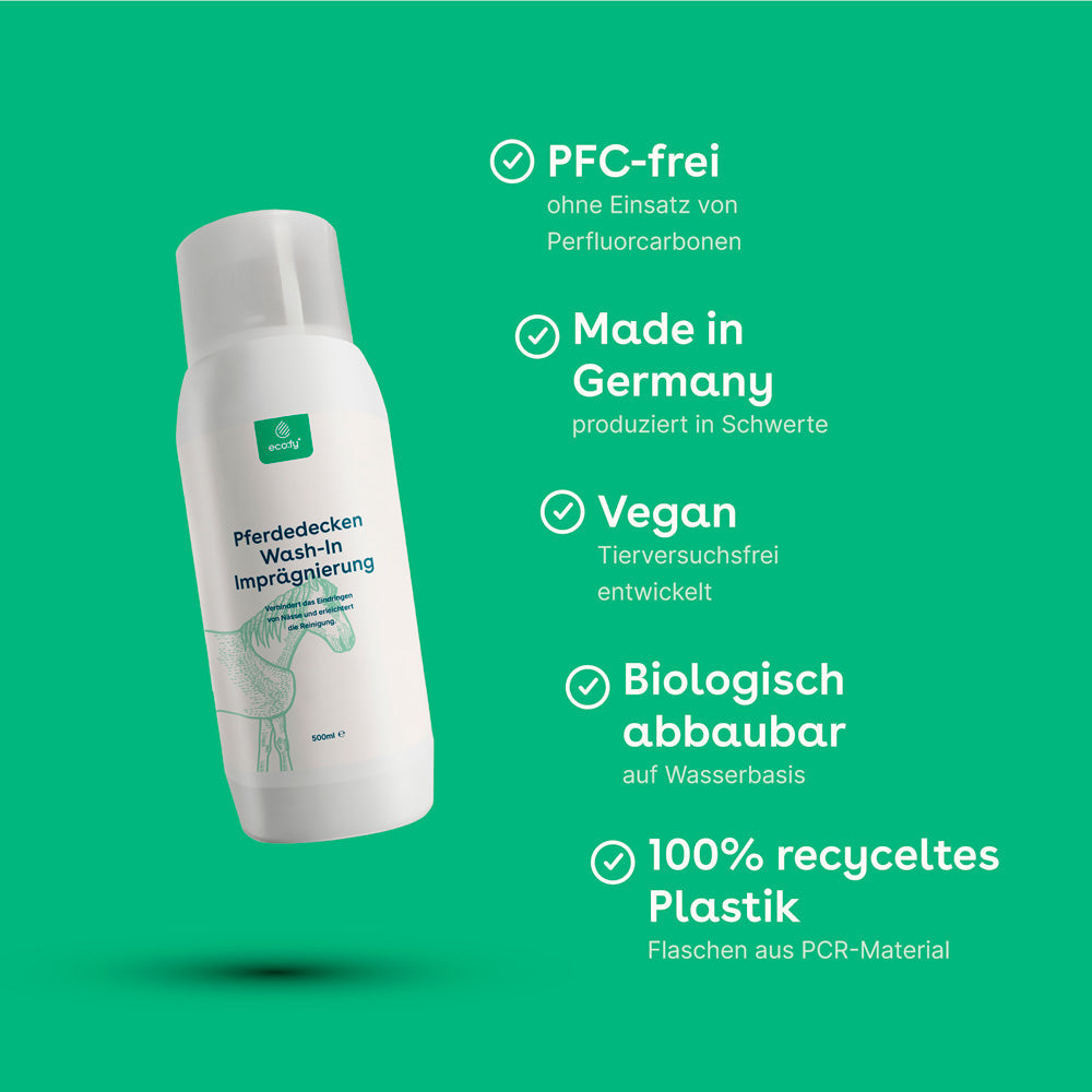 Wash-In Imprägnierung für Pferdedecken