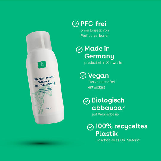 Wash-In Imprägnierung für Pferdedecken