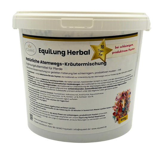 EquiLung Herbal Atemwegs-Kräuter für Pferde – bei produktivem, schleimigem Husten