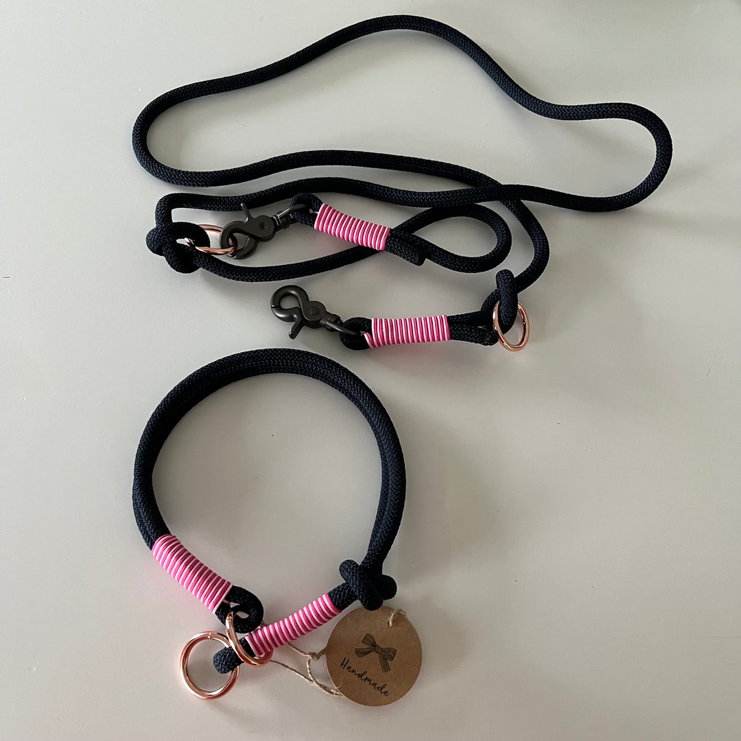 Set Hundehalsband & Leine "Stripes"